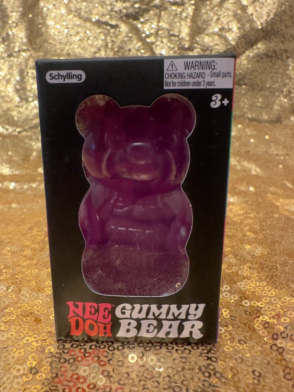 Schylling NeeDoh Gummy Bear Squishy PURPLE Authentic Brand New-Factory Sealed